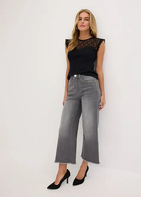 Topp med blonder, bonprix