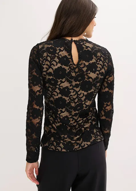 Langermet topp av blonde, bonprix