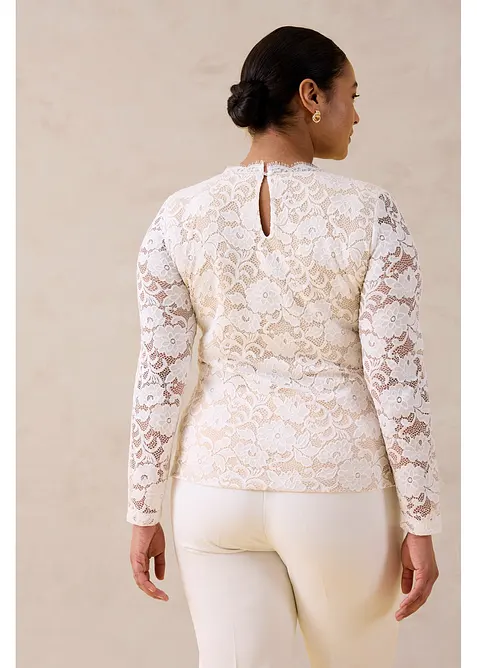 Langermet topp av blonde, bonprix