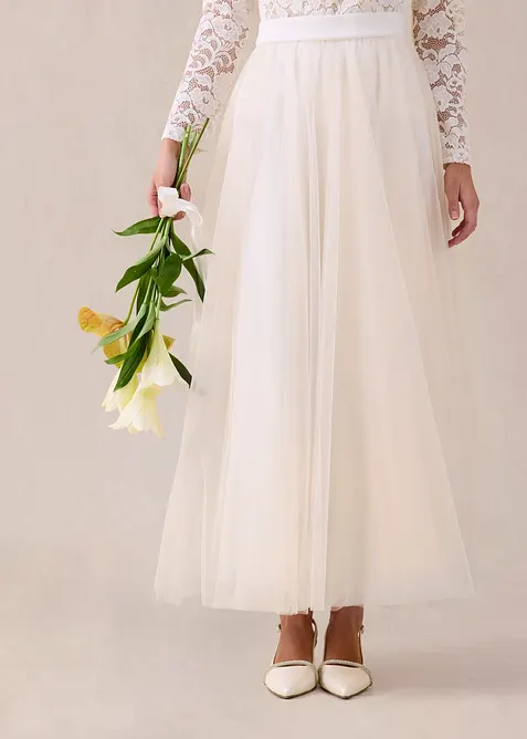 Maxiskj&oslash;rt i fin tyll, bonprix