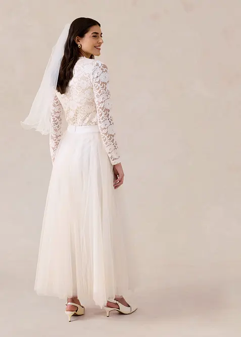 Maxiskj&oslash;rt i fin tyll, bonprix