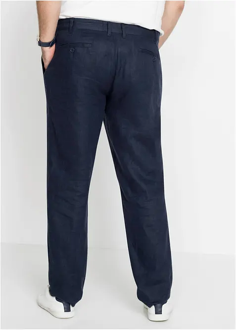 Regular Fit chinos av 100% lin, Straight, bonprix
