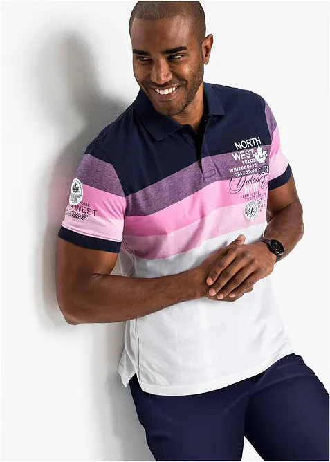 Poloskjorte i jersey i 100% &oslash;kologisk bomull, bonprix