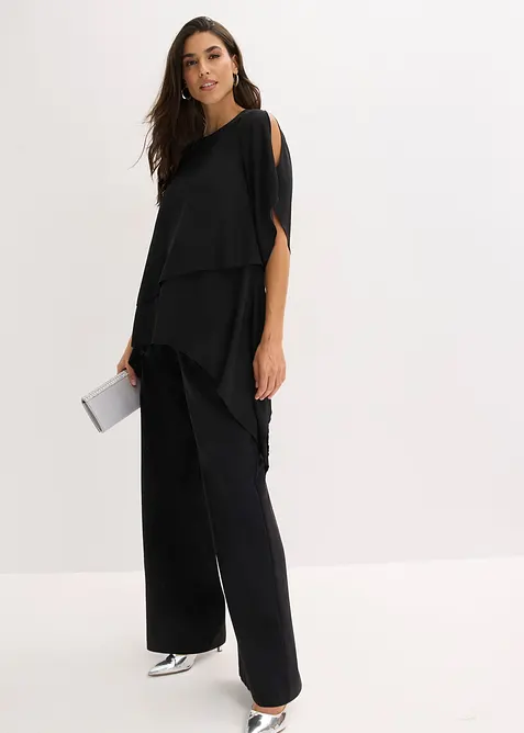 Bluse i lag p&aring; lag-stil med snipper i falden, bonprix