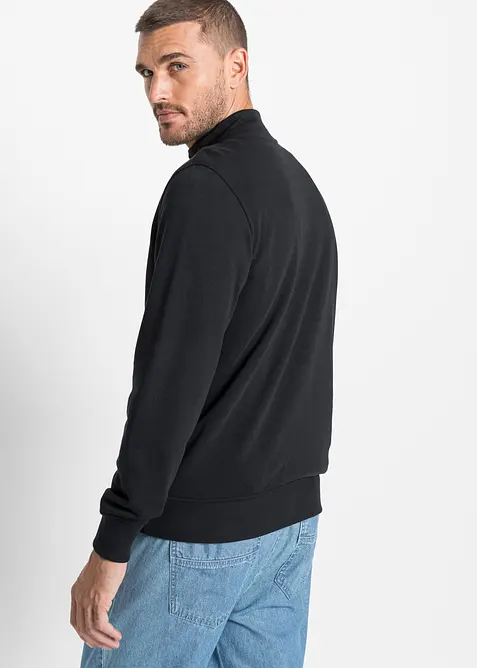 Sweatshirtjakke med h&oslash;y kant i halsen, bonprix