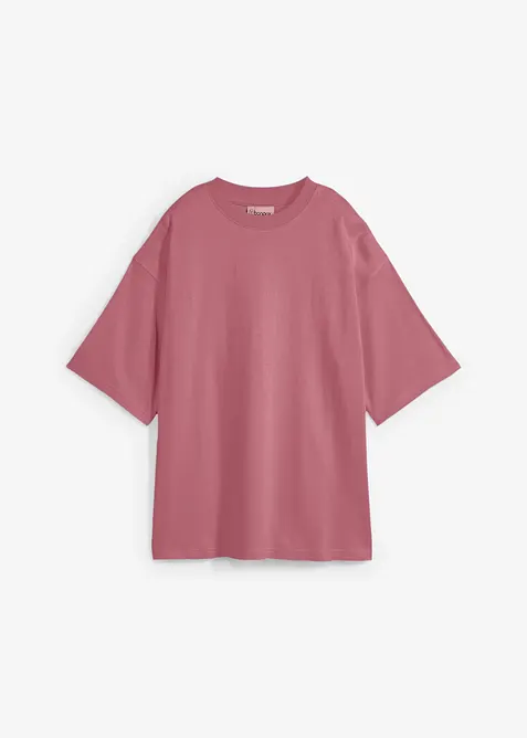 Oversized topp i formfast, 100% &oslash;kologisk bomull, bonprix