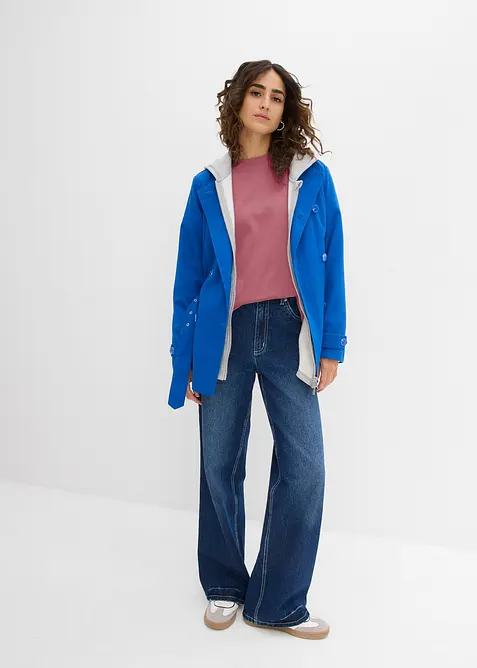 Oversized topp i formfast, 100% &oslash;kologisk bomull, bonprix