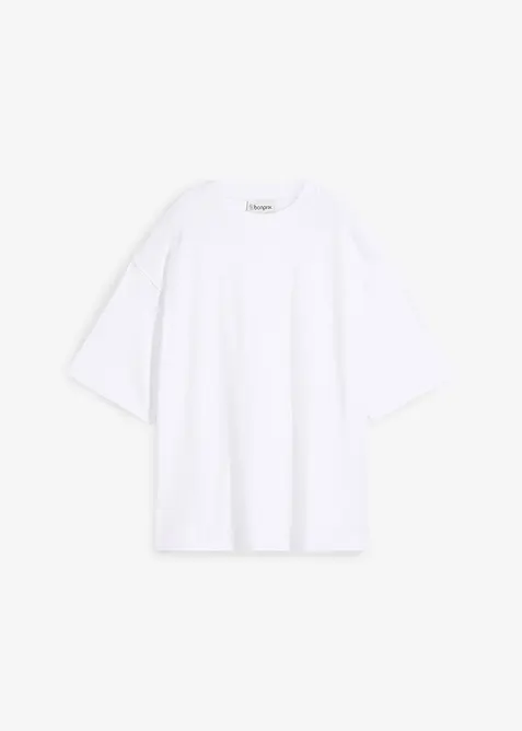Oversized topp i formstabil, 100% &oslash;kologisk bomull, bonprix