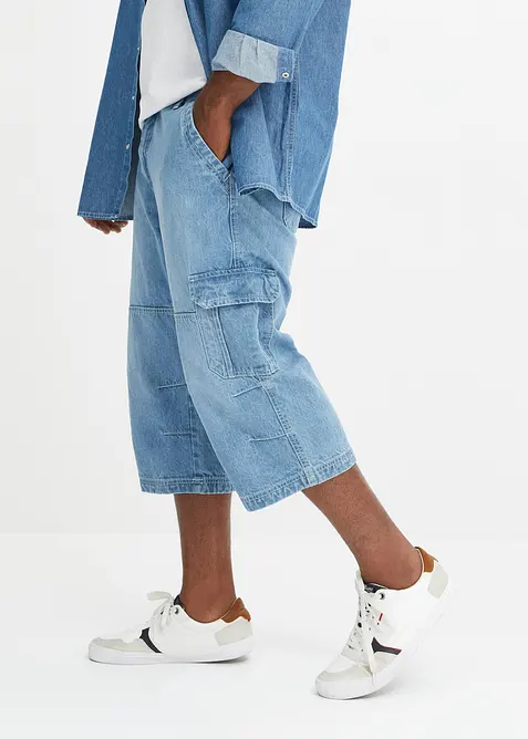 Regular Fit 3/4-cargojeans, Straight, bonprix