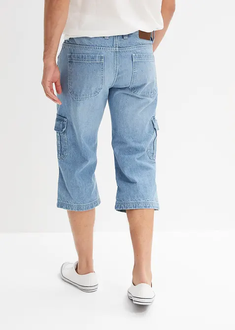 Regular Fit 3/4-cargojeans med stretch, Straight, bonprix