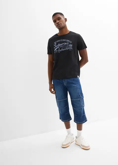 Regular Fit 3/4-cargojeans, Straight, bonprix