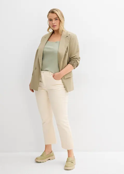 Flared-jeans High Waist, cropped, bonprix