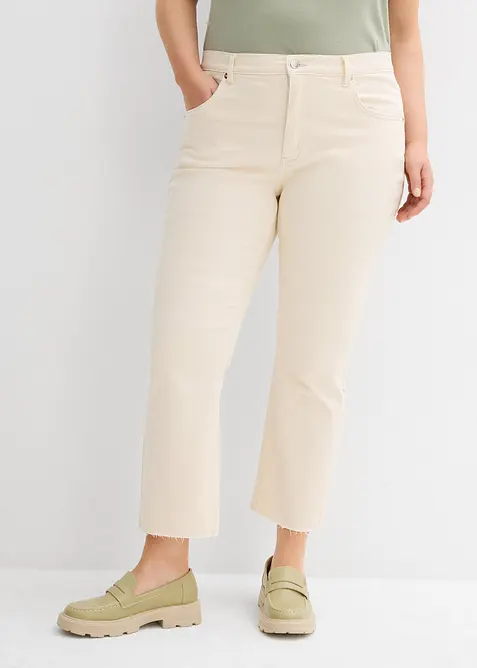 Flared-jeans High Waist, cropped, bonprix