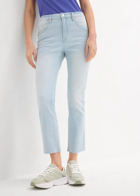 Flared-jeans High Waist, cropped, bonprix