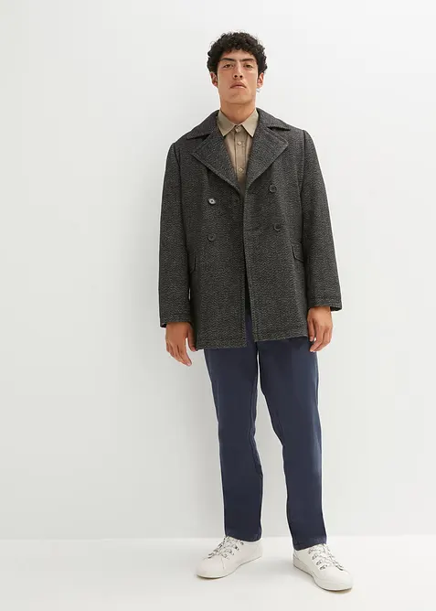 Kortermet skjorte i luftig linmiks, bonprix