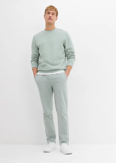 Innvendig flosset joggebukset med rett nederkant, bonprix