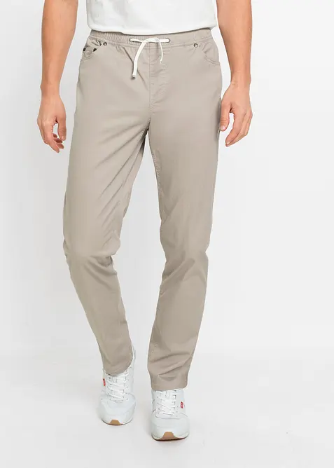 Regular Fit slip on-stretchbukse, Straight, bonprix