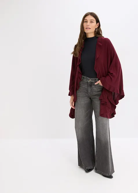 Poncho med kasjmirandel, bonprix