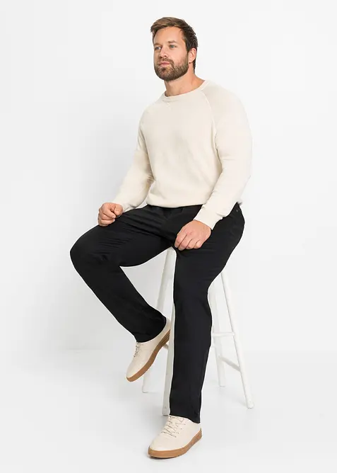 Regular Fit slip on-stretchbukse, Straight, bonprix