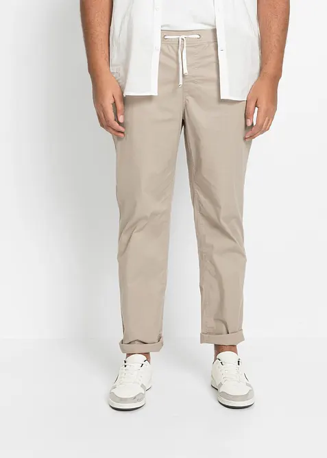 Regular Fit slip on-stretchbukse, Straight, bonprix
