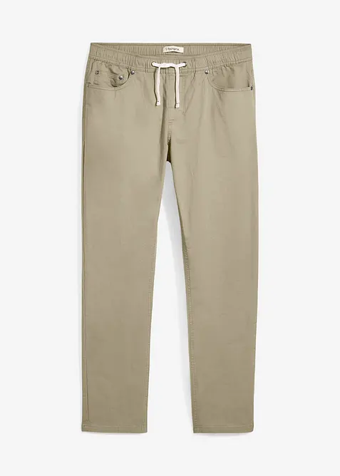 Regular Fit slip on-stretchbukse, Straight, bonprix