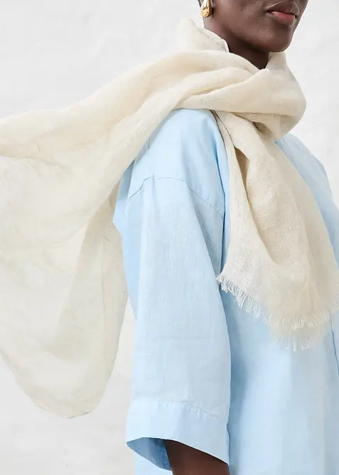Sommerlig skjerf i lin, bonprix