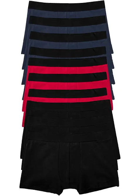 Boxershorts med bomull i ettersittende modell (10-pack), bonprix