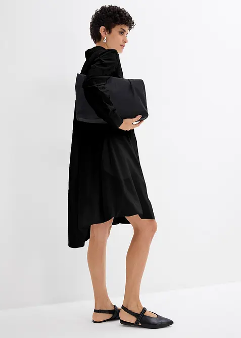 Skjortekjole i 100% bomull med boblekant, bonprix