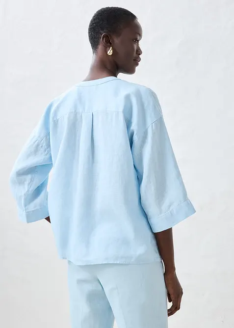 Oversized linbluse, bonprix