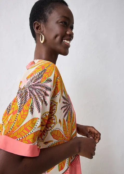 Blusetunika med silke, bonprix