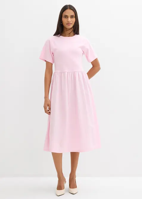 Midikjole i 100% bomull, bonprix