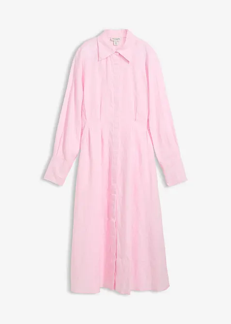 Skjortekjole i lin, bonprix