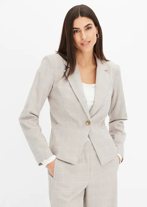 Blazer med glencheck-m&oslash;nster, bonprix