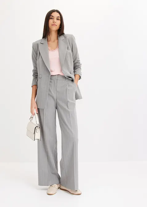 Vid bukse med n&aring;lestripe-m&oslash;nster, bonprix