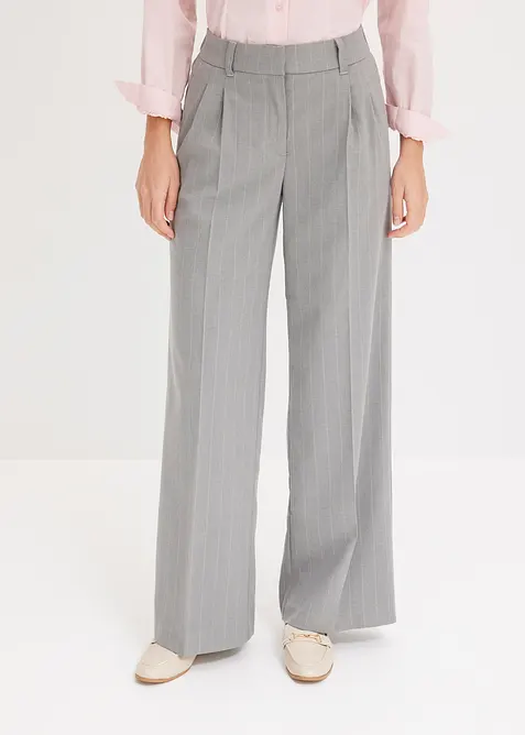 Vid bukse med n&aring;lestripe-m&oslash;nster, bonprix