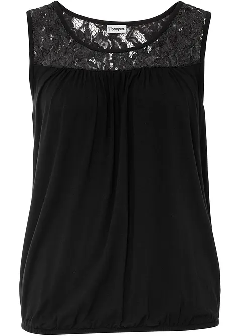 Ermel&oslash;s topp i viskosemiks, bonprix