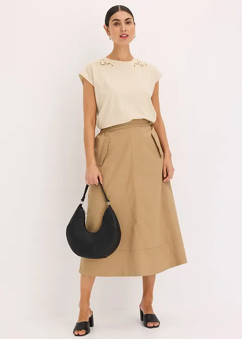 Topp med heklede blonder, bonprix