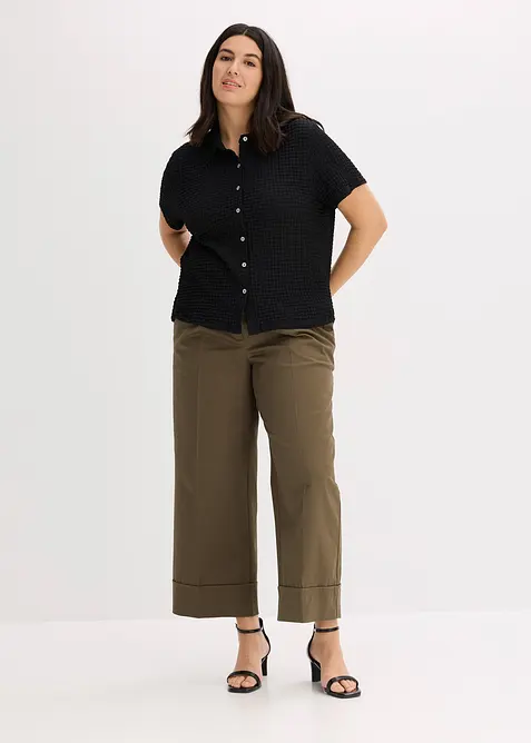 Trikotbluse med struktur, bonprix