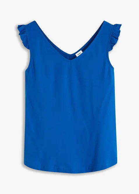 Ermel&oslash;s topp i 100% &oslash;kologisk bomull, bonprix