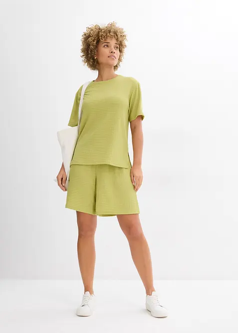 Pull on-shorts i strukturert krepp, bonprix