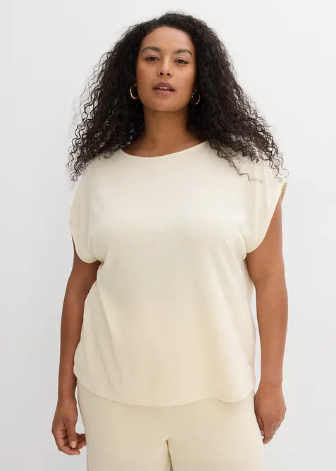 Oversized topp i strikket look, bonprix