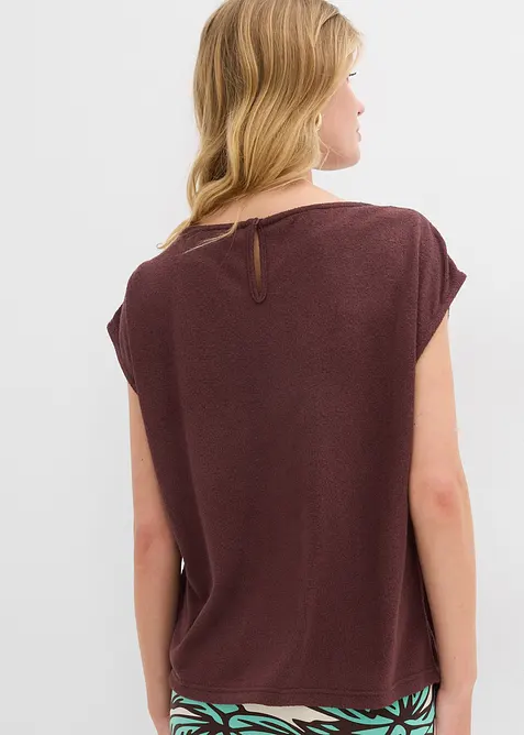 Oversized topp i strikket look, bonprix