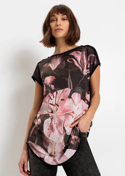 M&oslash;nstret topp i myk viskosemiks, bonprix