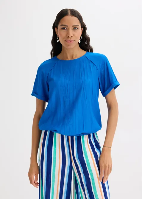 Kortermet bluse i myk viskosemiks, bonprix