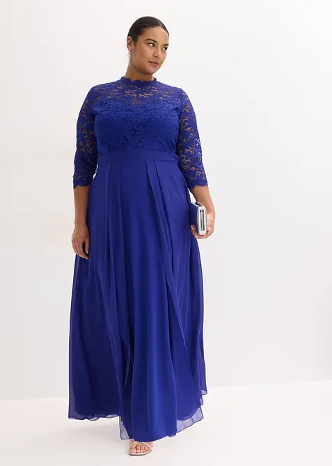 Maxikjole med blonder, bonprix