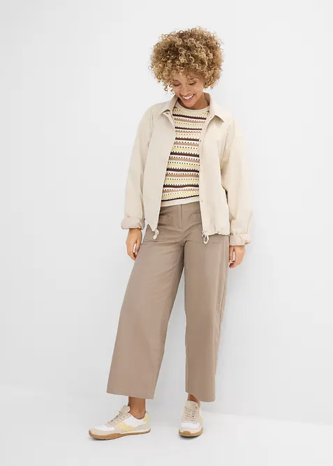 Strikketopp med hullm&oslash;nster, bonprix