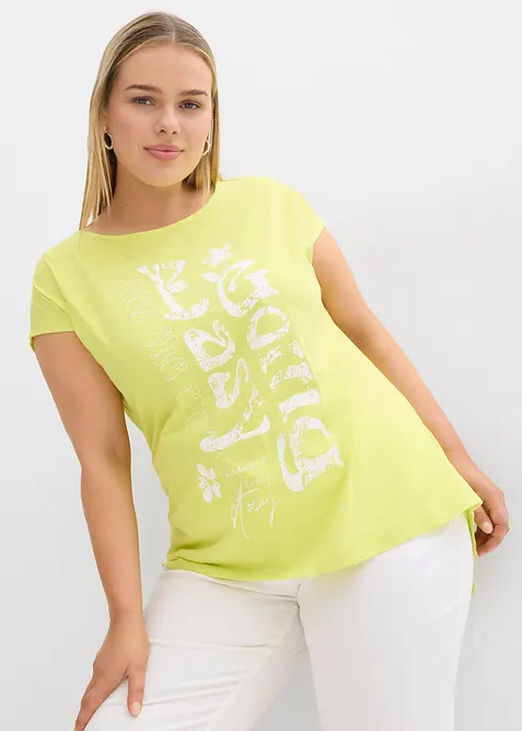 Lang topp i 100% &oslash;kologisk bomull, bonprix