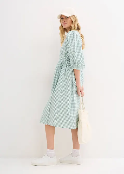 Omslagskjole i strukturmateriale, bonprix