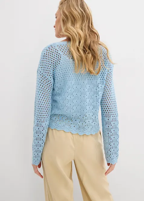 Lett genser med hullm&oslash;nster, bonprix