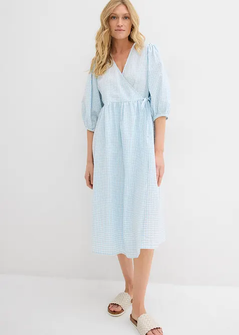 Omslagskjole i strukturmateriale, bonprix